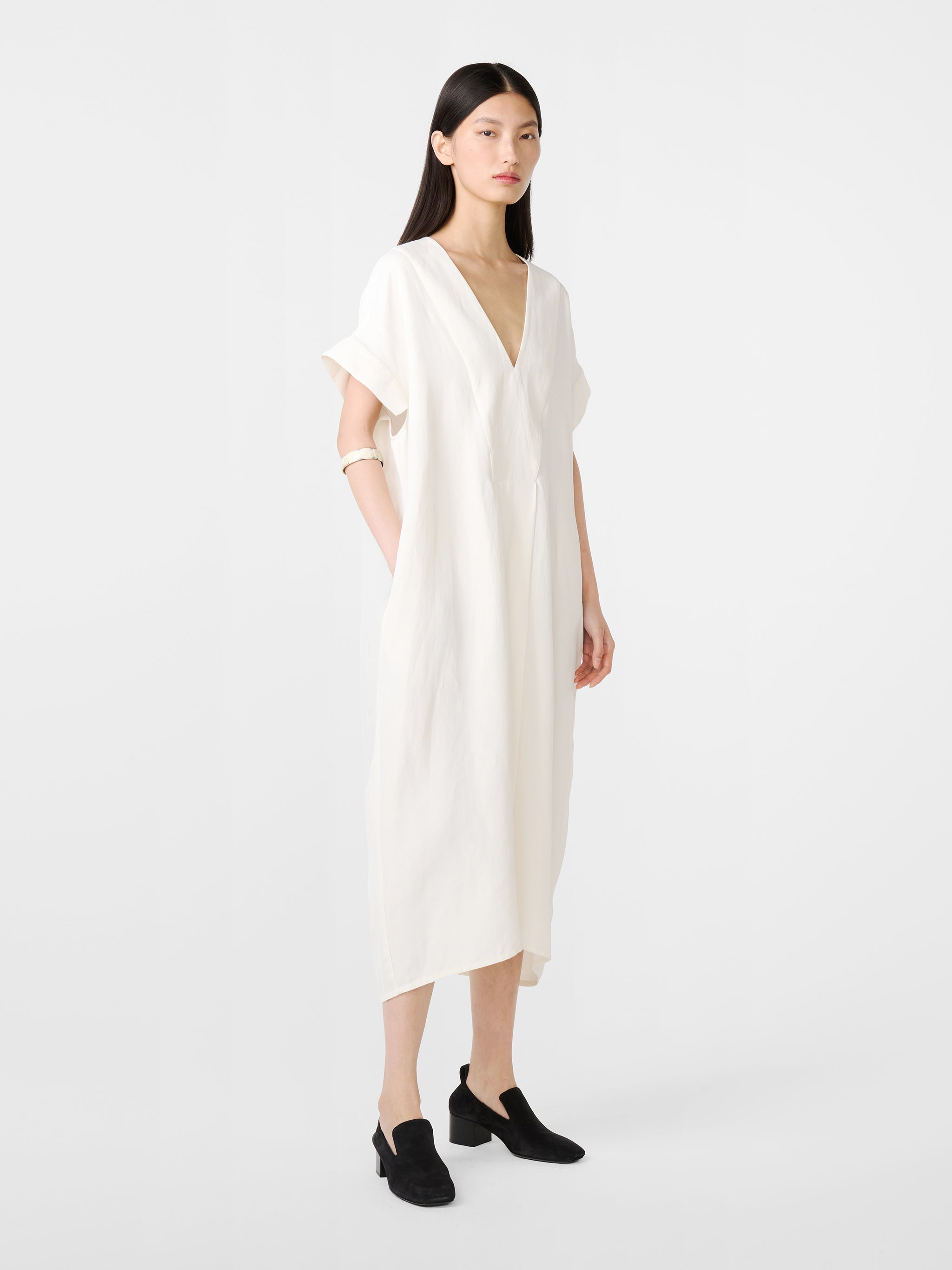 Cley Linen Dress in Parchment