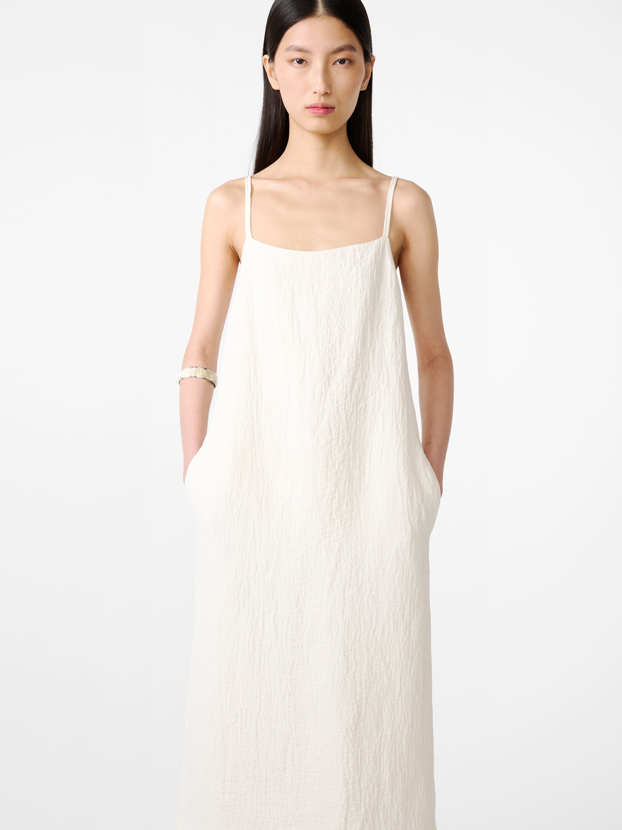 Danae Dress in Parchment