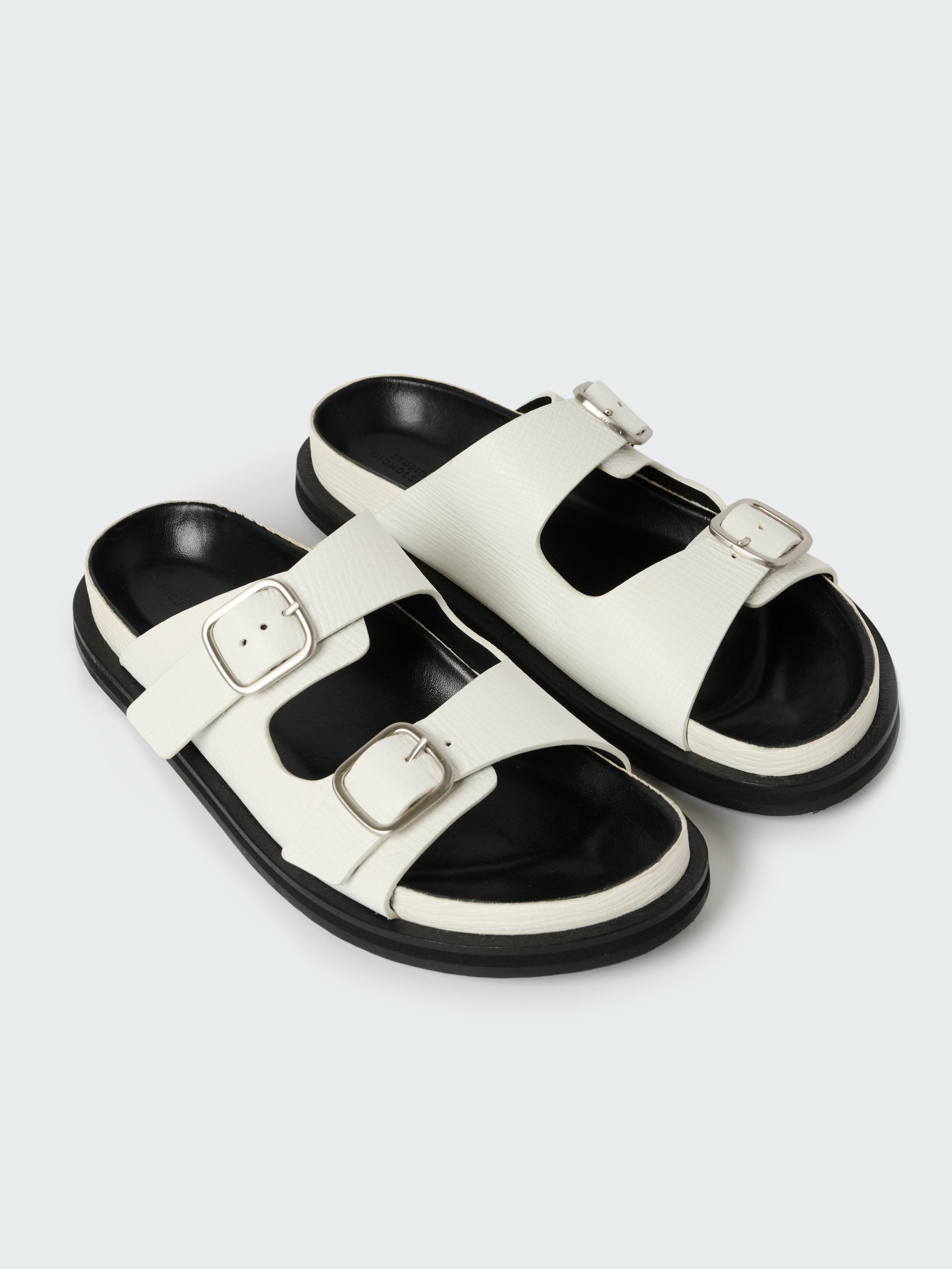 Denver Leather Sandal in Parchment