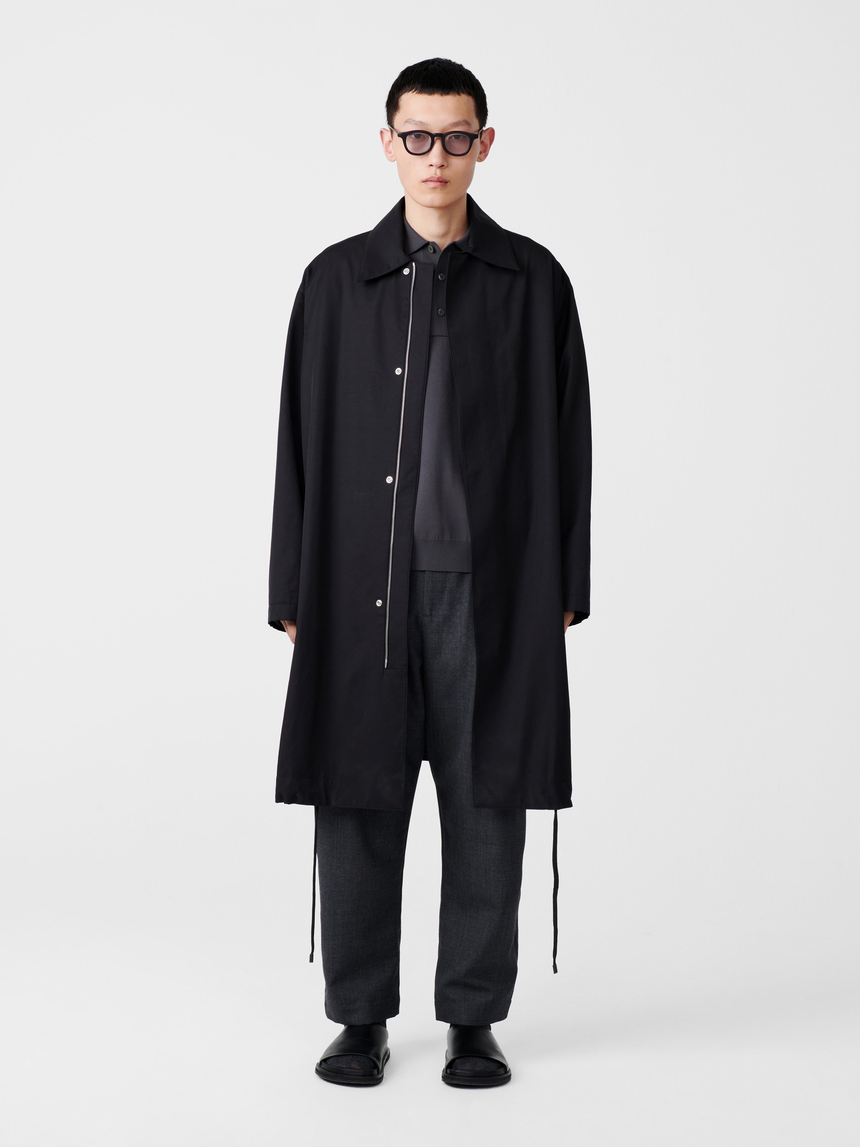 Drive Coat in Black Grape