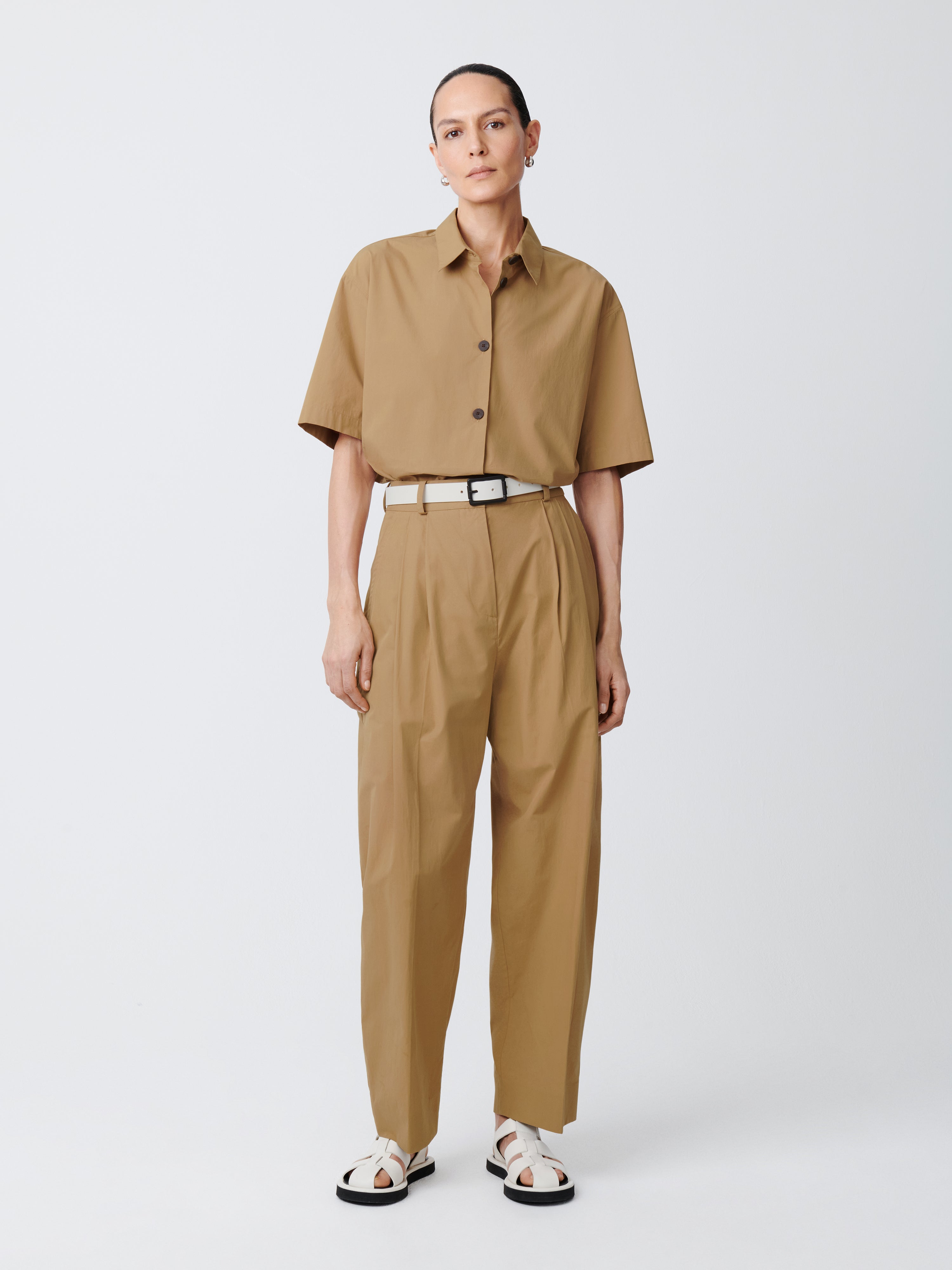 Acuna Powder Cotton Pant in Sand