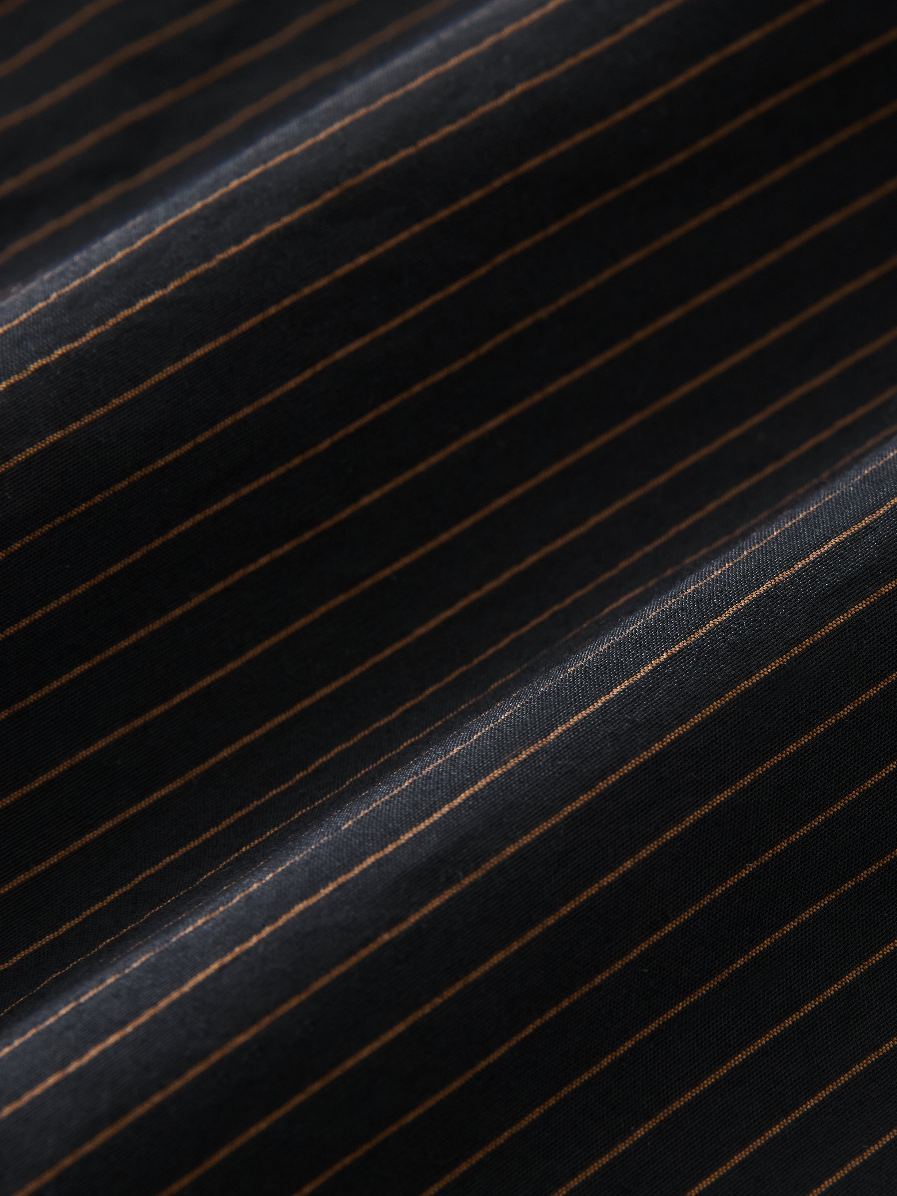 Faber Stripe Shirt in Darkest Navy / Almond