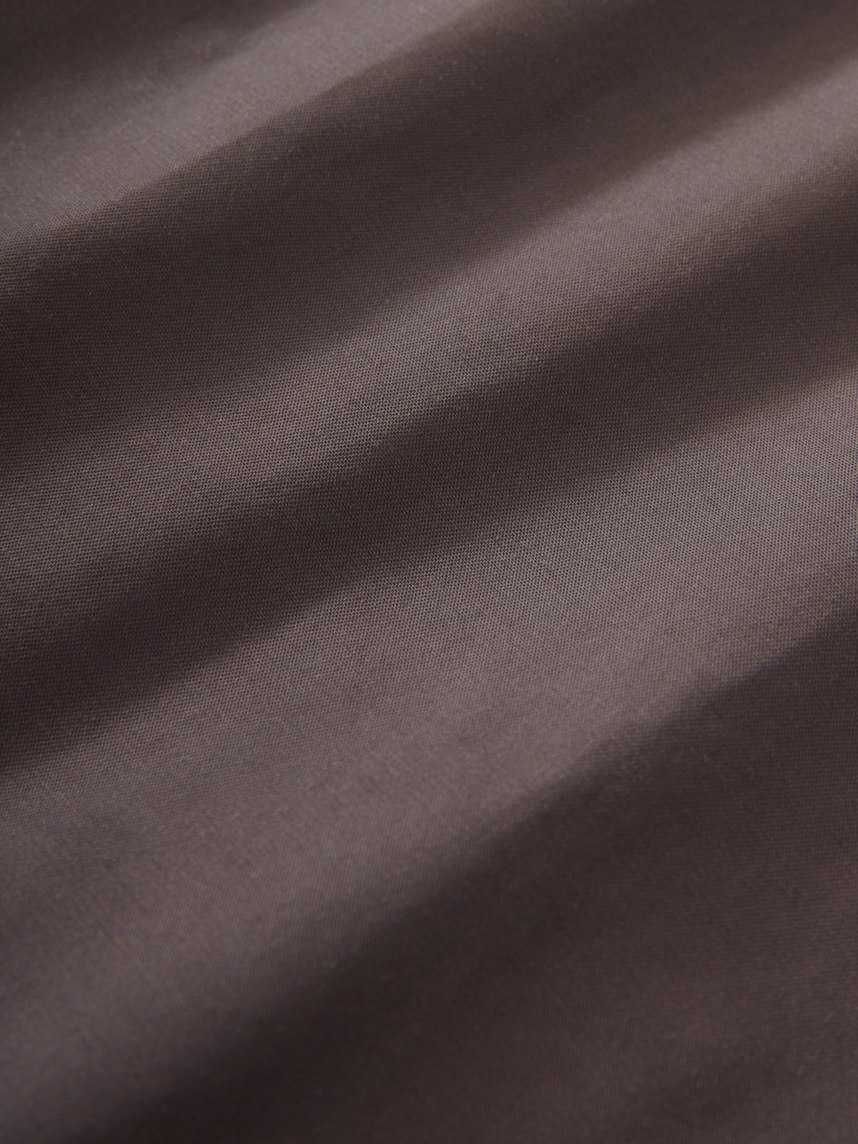 Holin Technical Cotton Coat in Cocoa