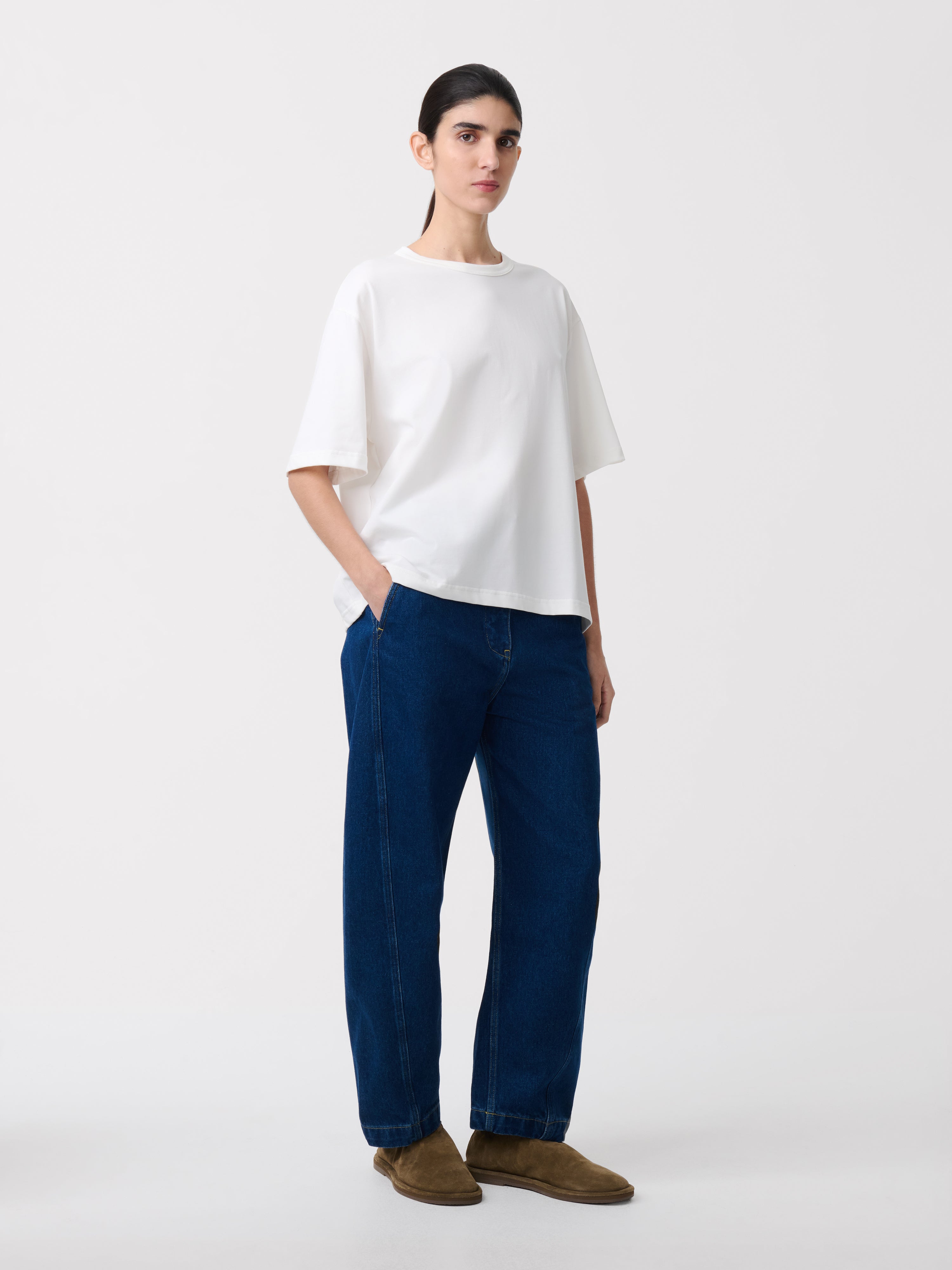 Akerman Washed Denim Pant in Indigo