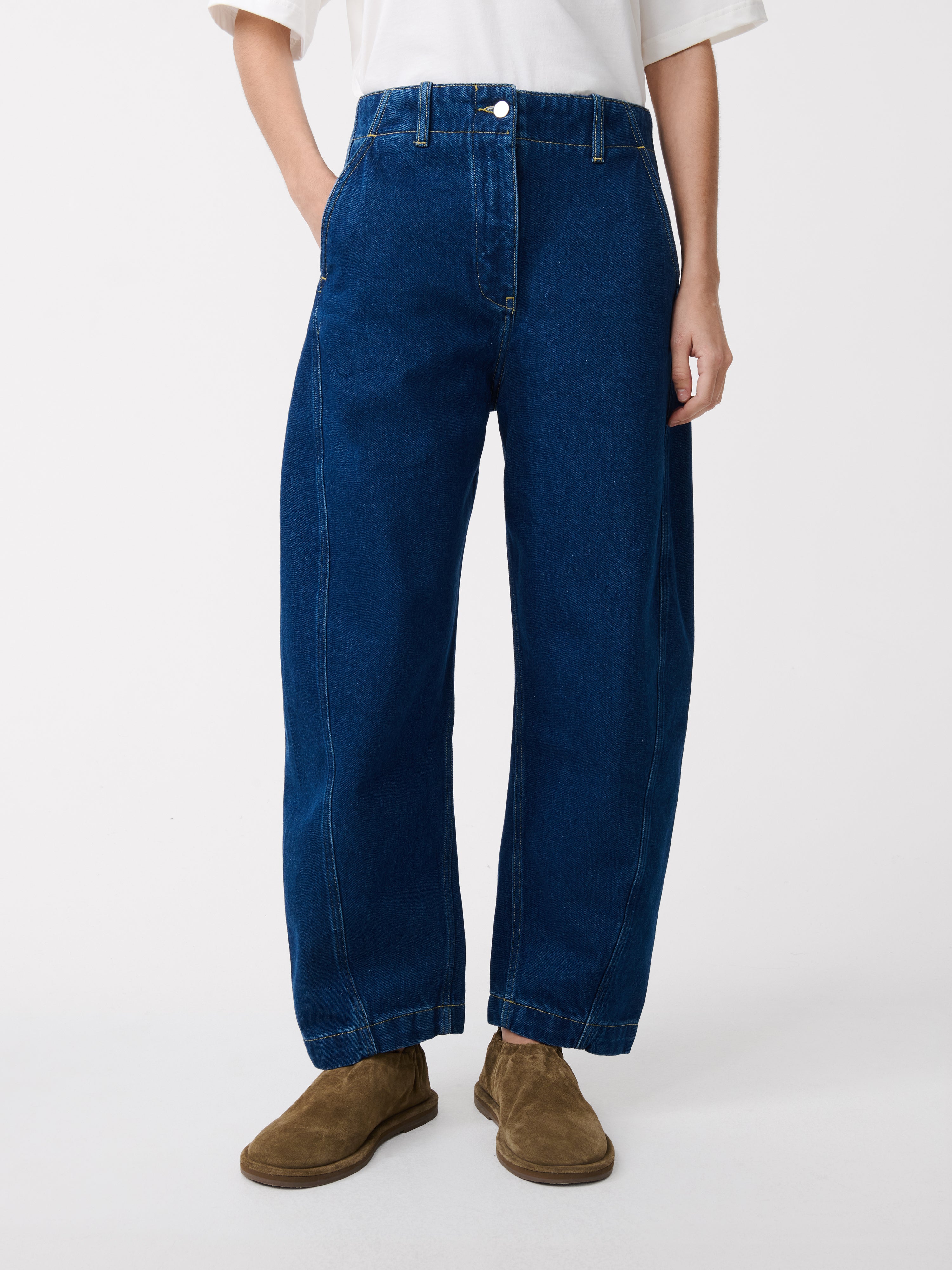 Akerman Washed Denim Pant in Indigo