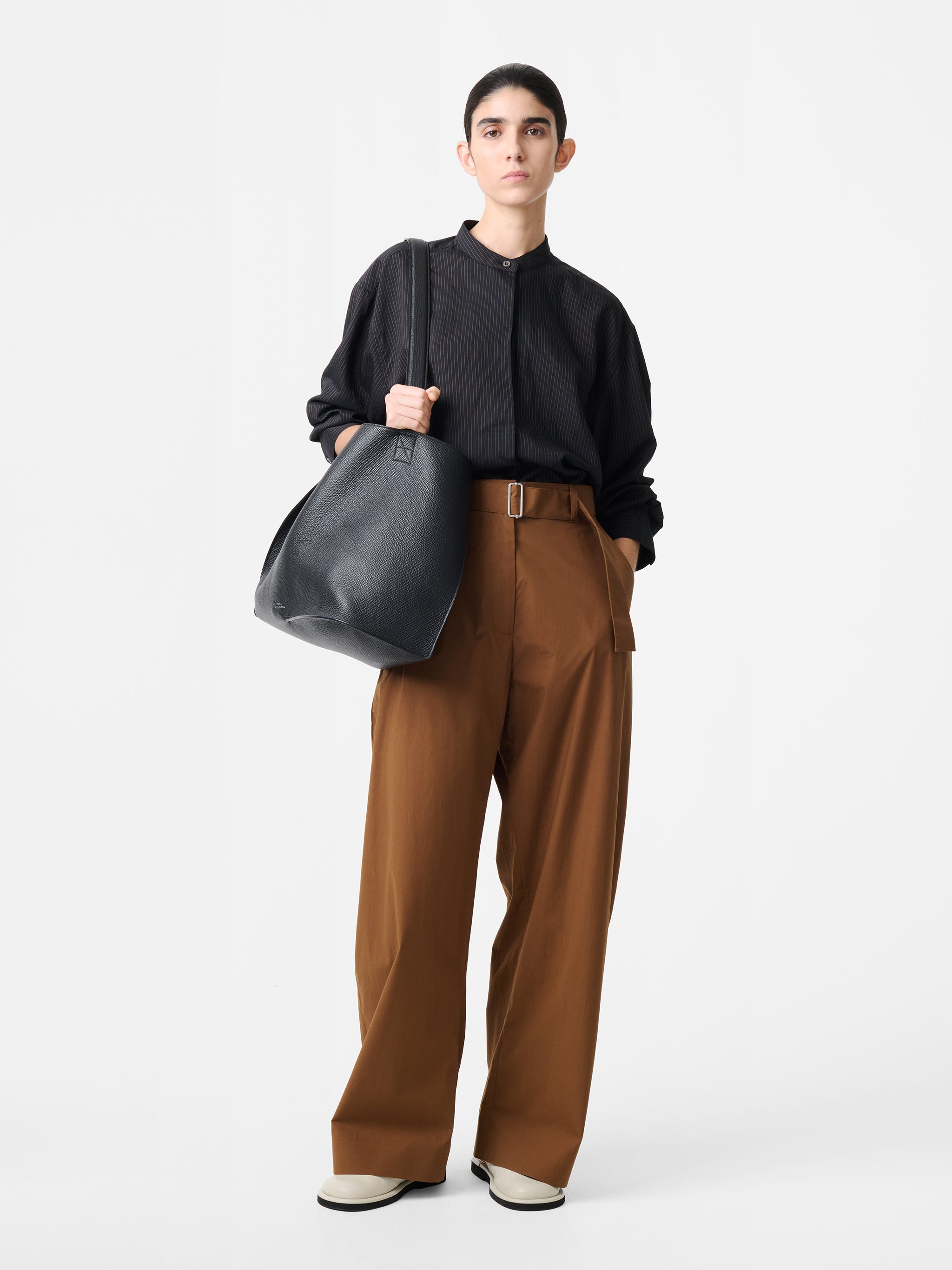 Doublet Leather Bag in Black