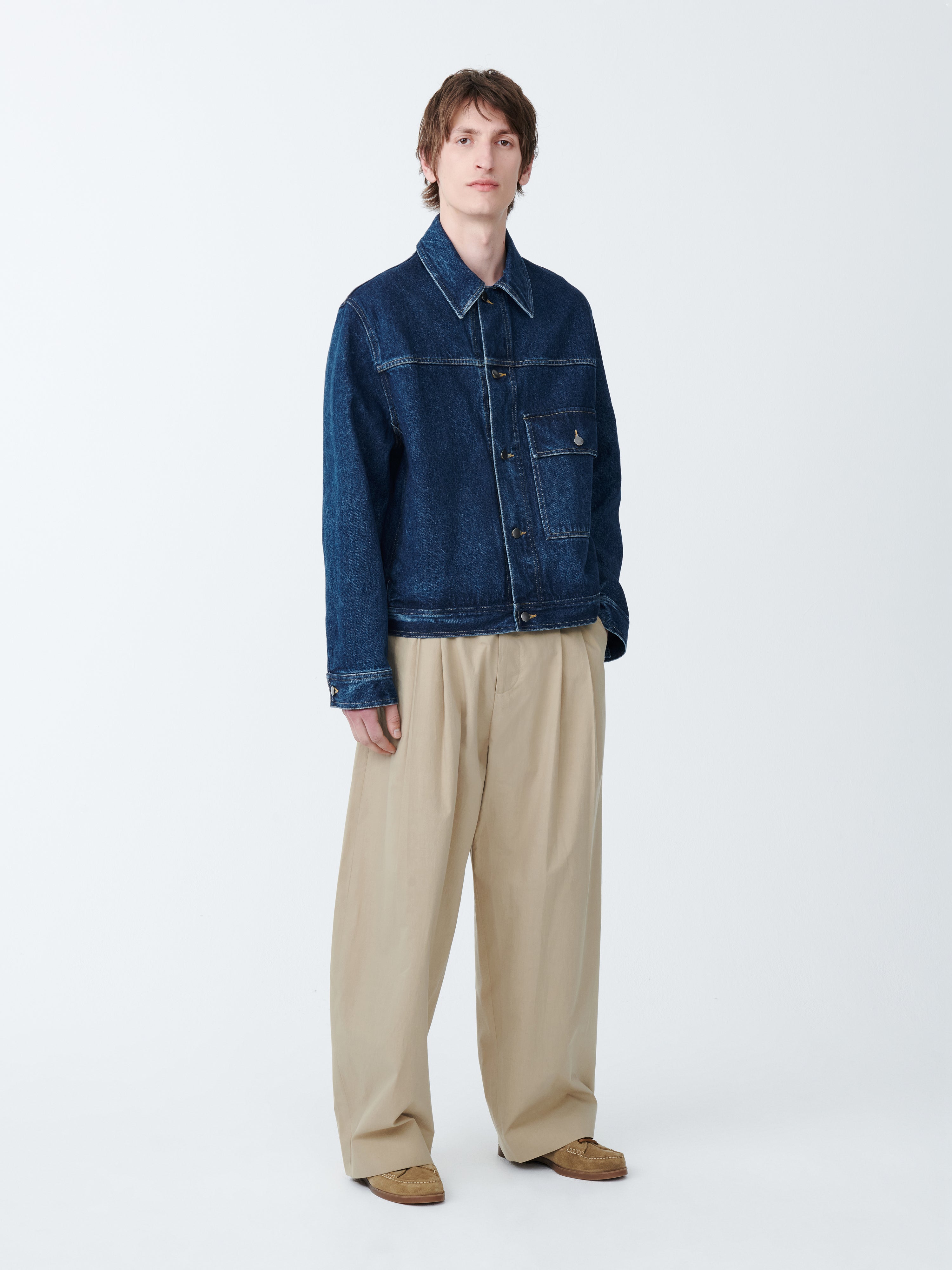 Line Pant in Dark Stone