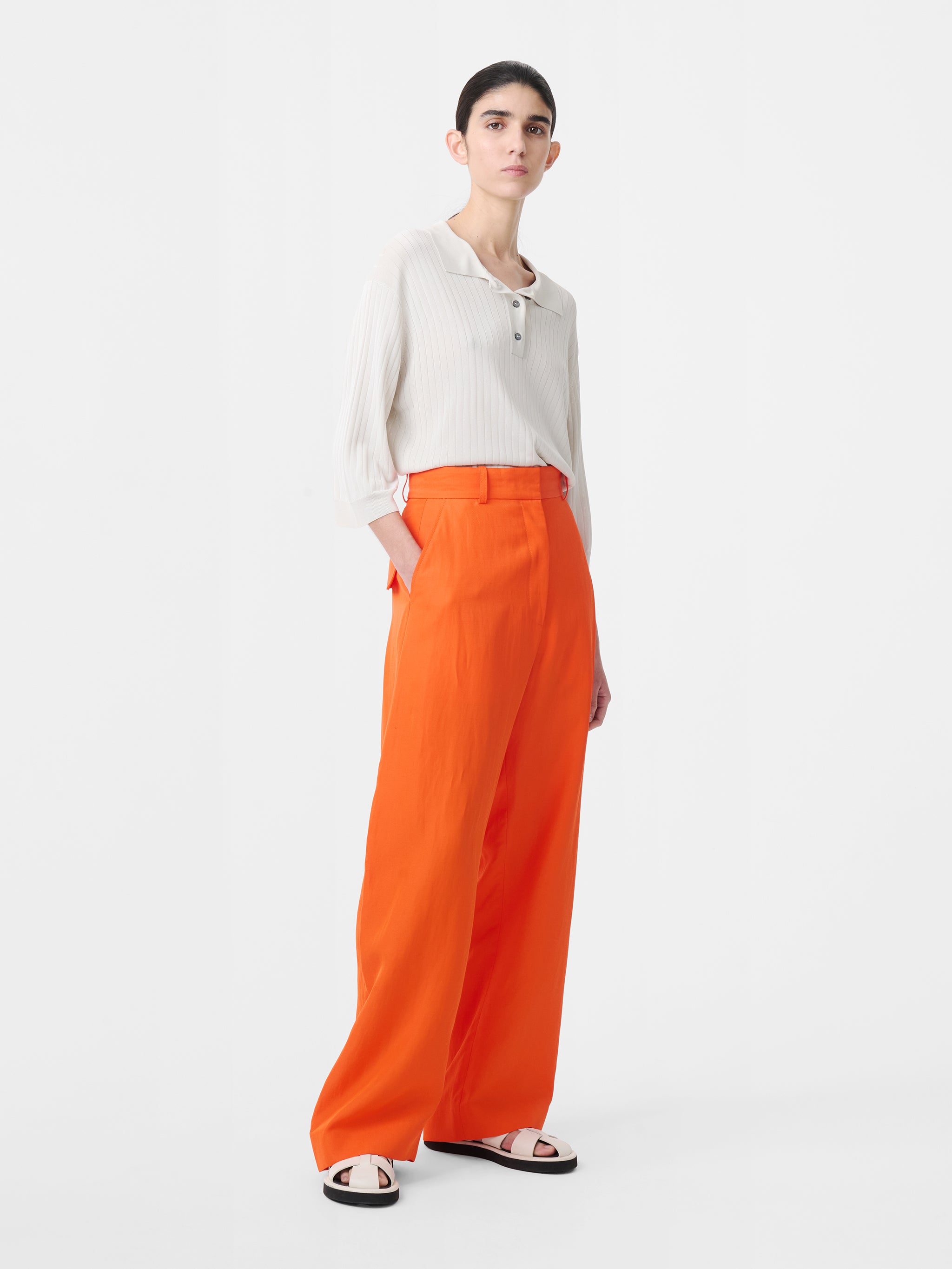 Myers Linen Pant in Clementine