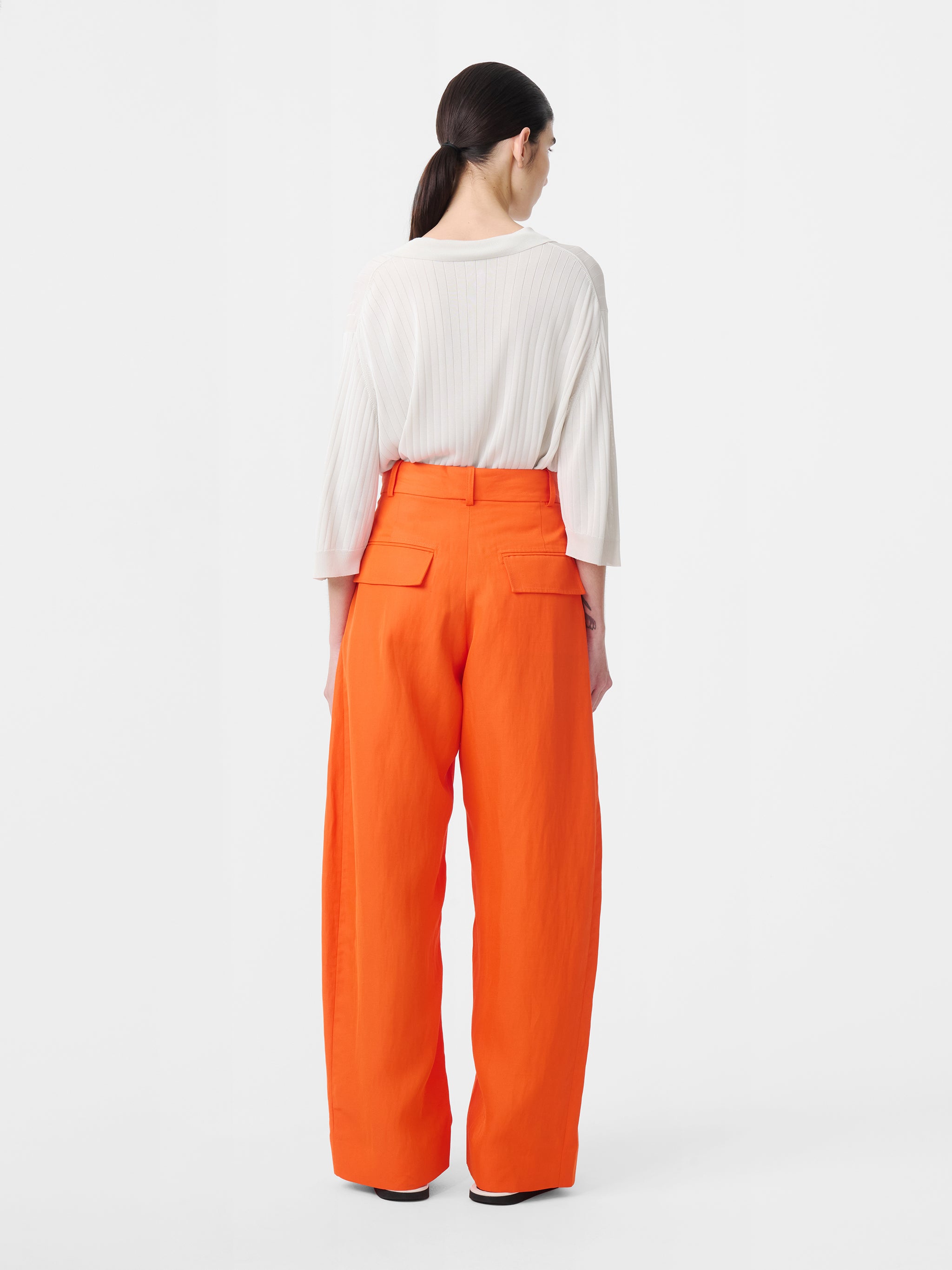 Myers Linen Pant in Clementine