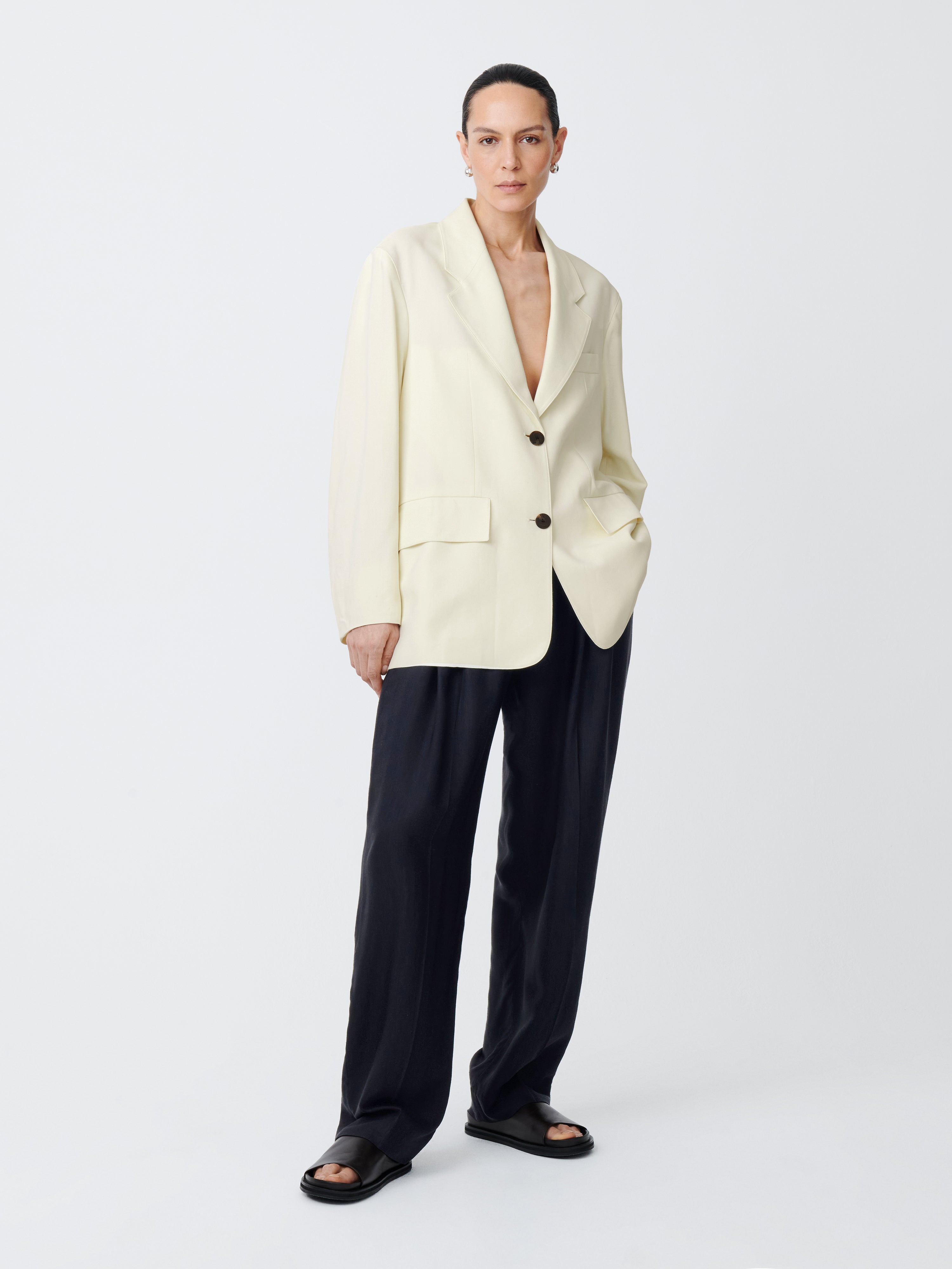 Phelps Viscose Jacket in Parchment