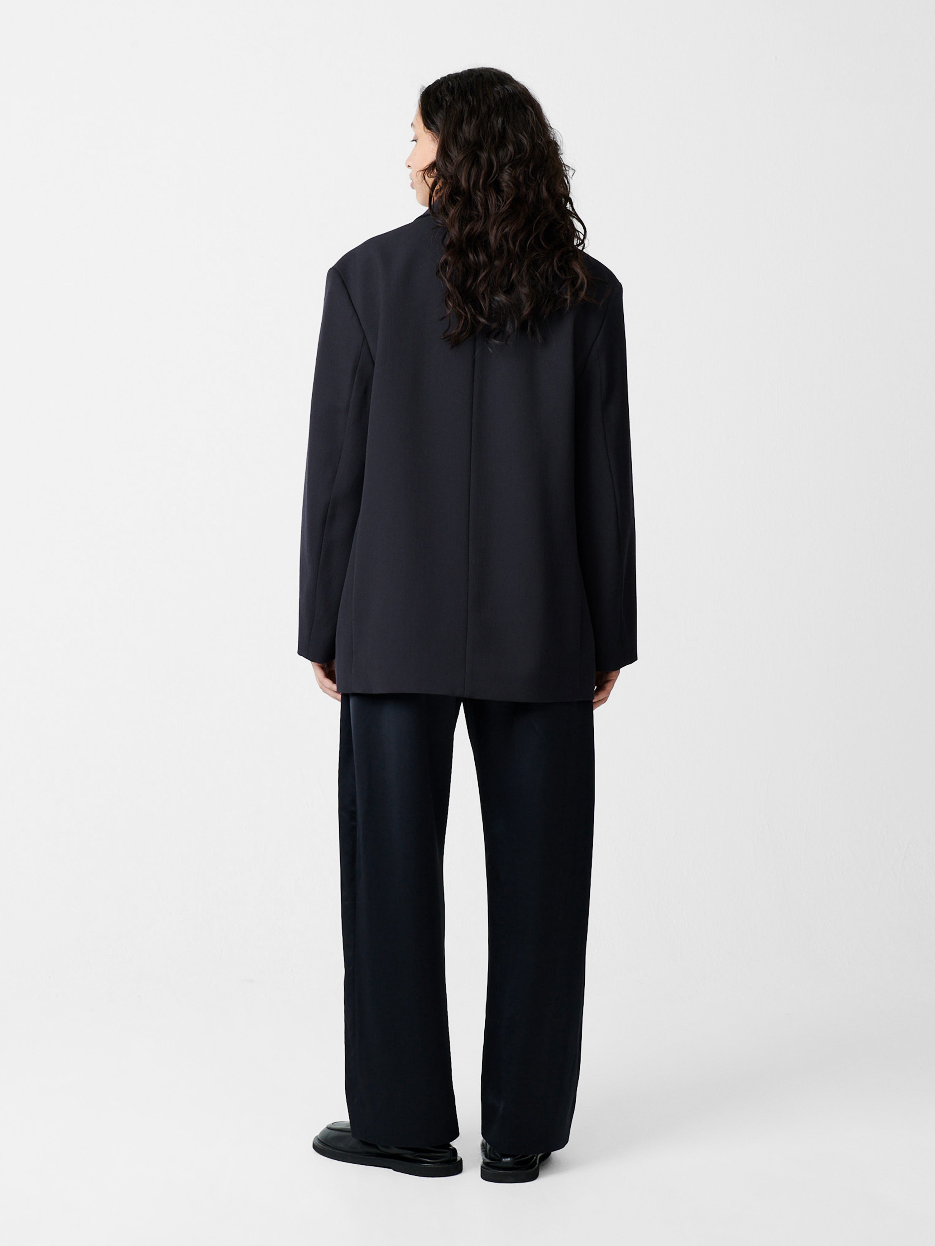 Phelps Wool Jacket in Darkest Navy