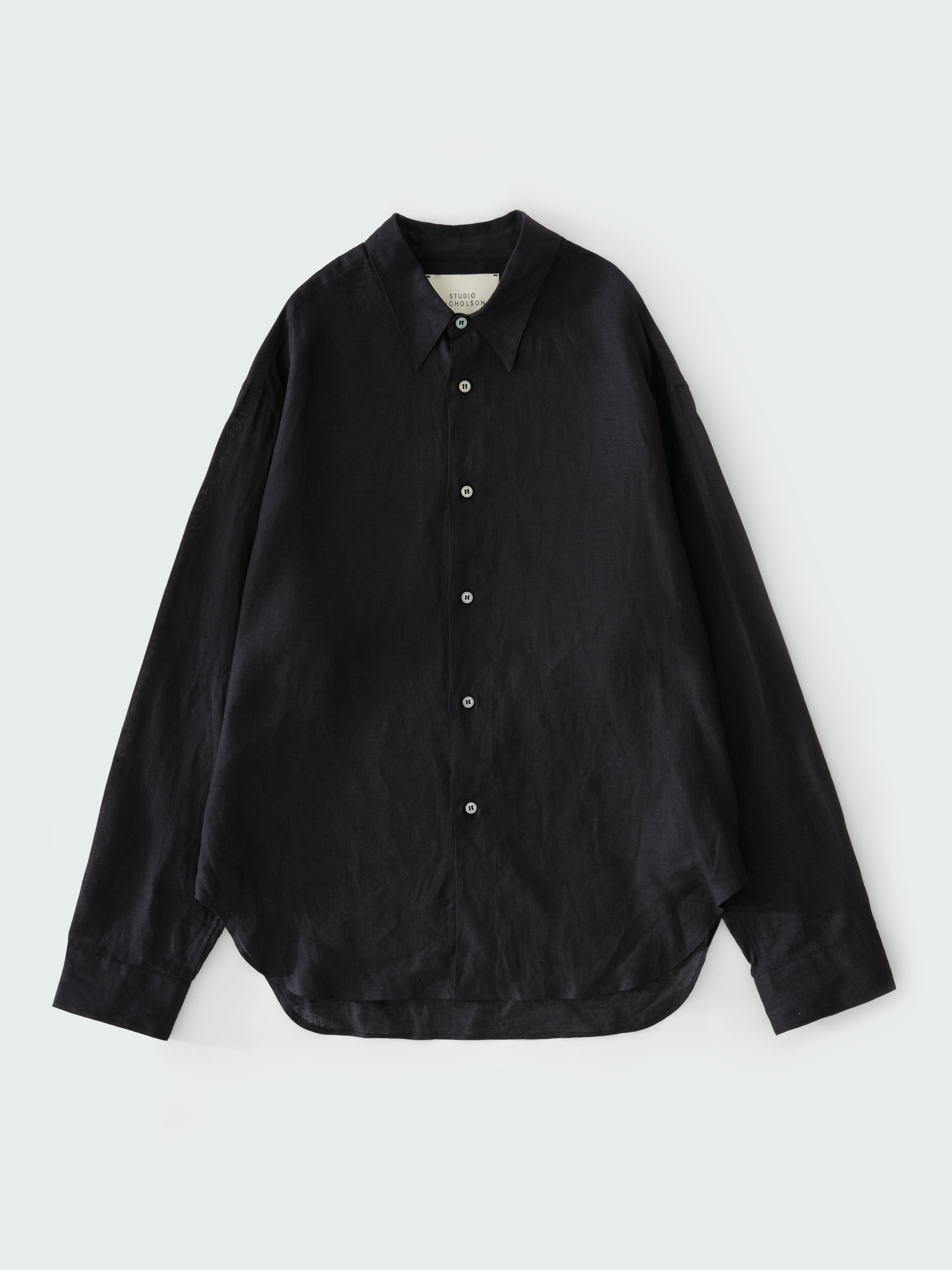 Rafe Linen Shirt in Darkest Navy