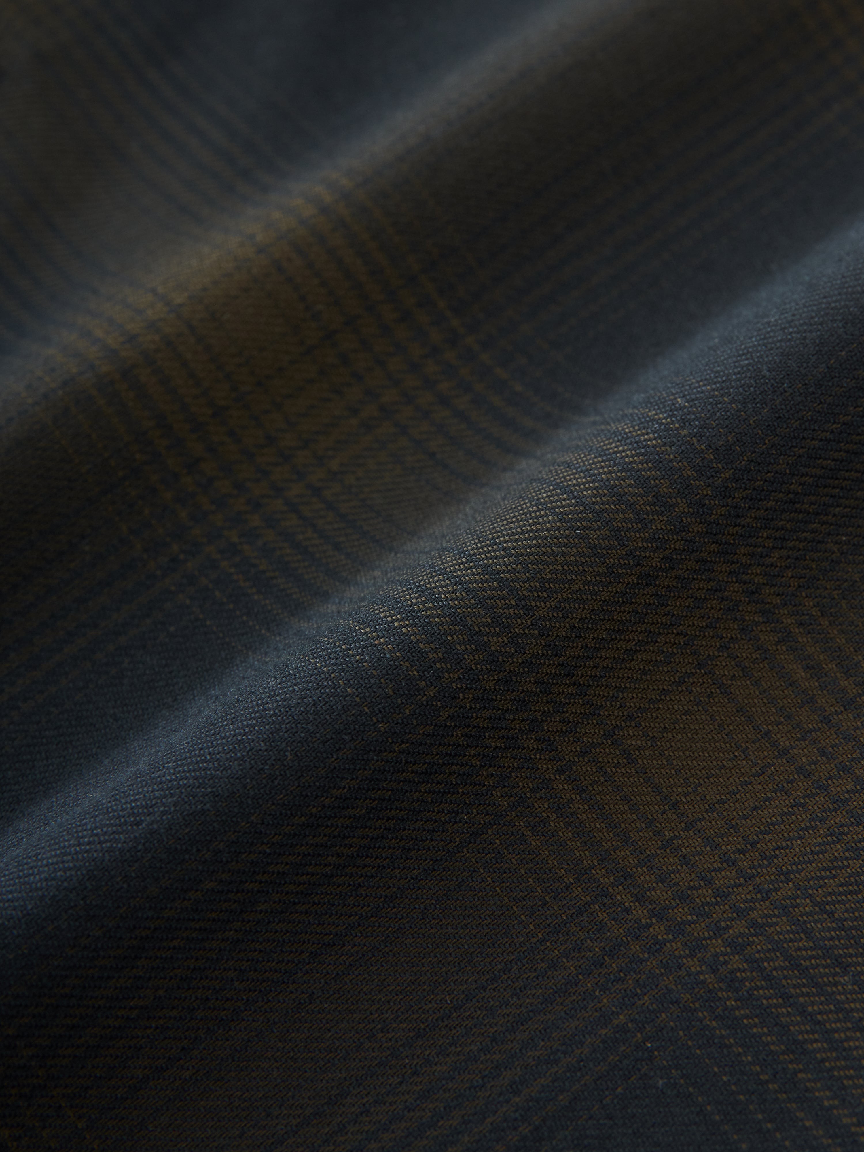 Ray Shirt in Black / Chocolate Brown Check