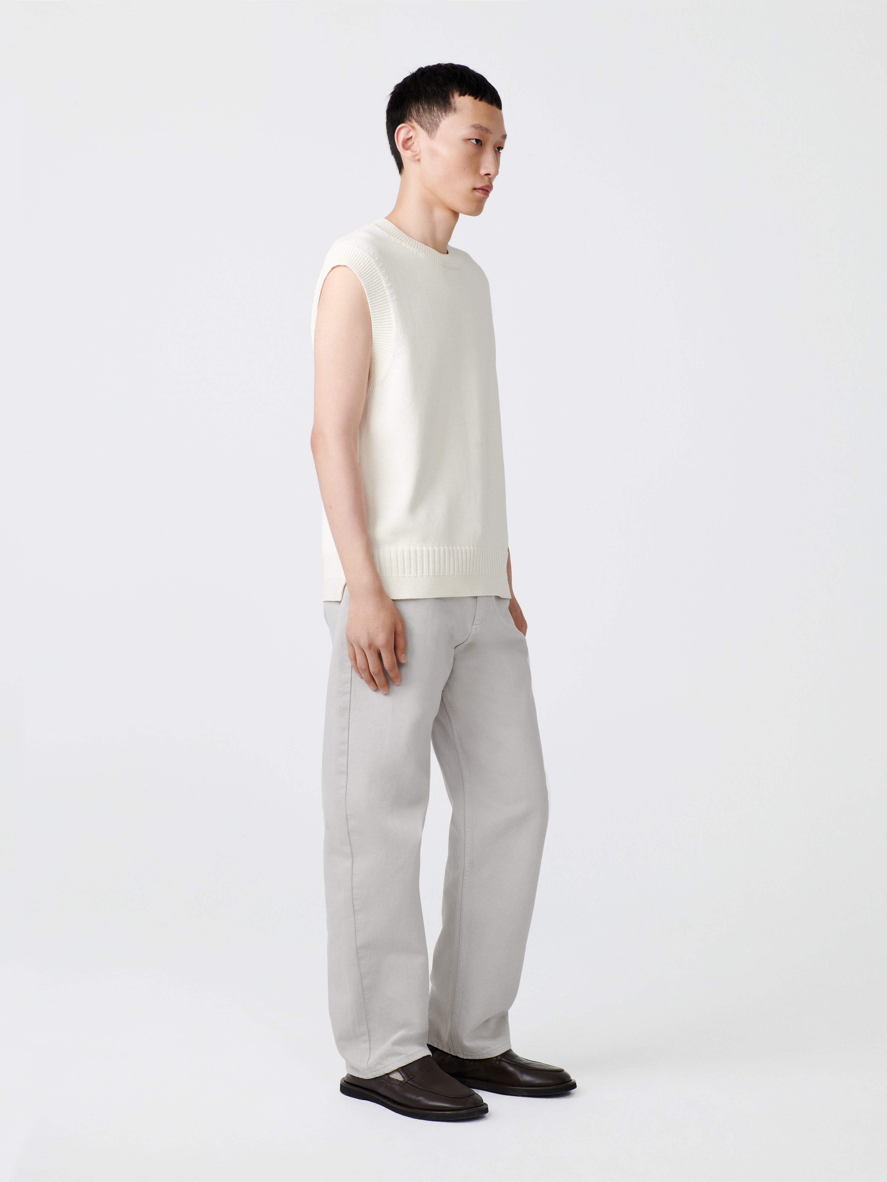 Reed Denim Pant in Bone Grey