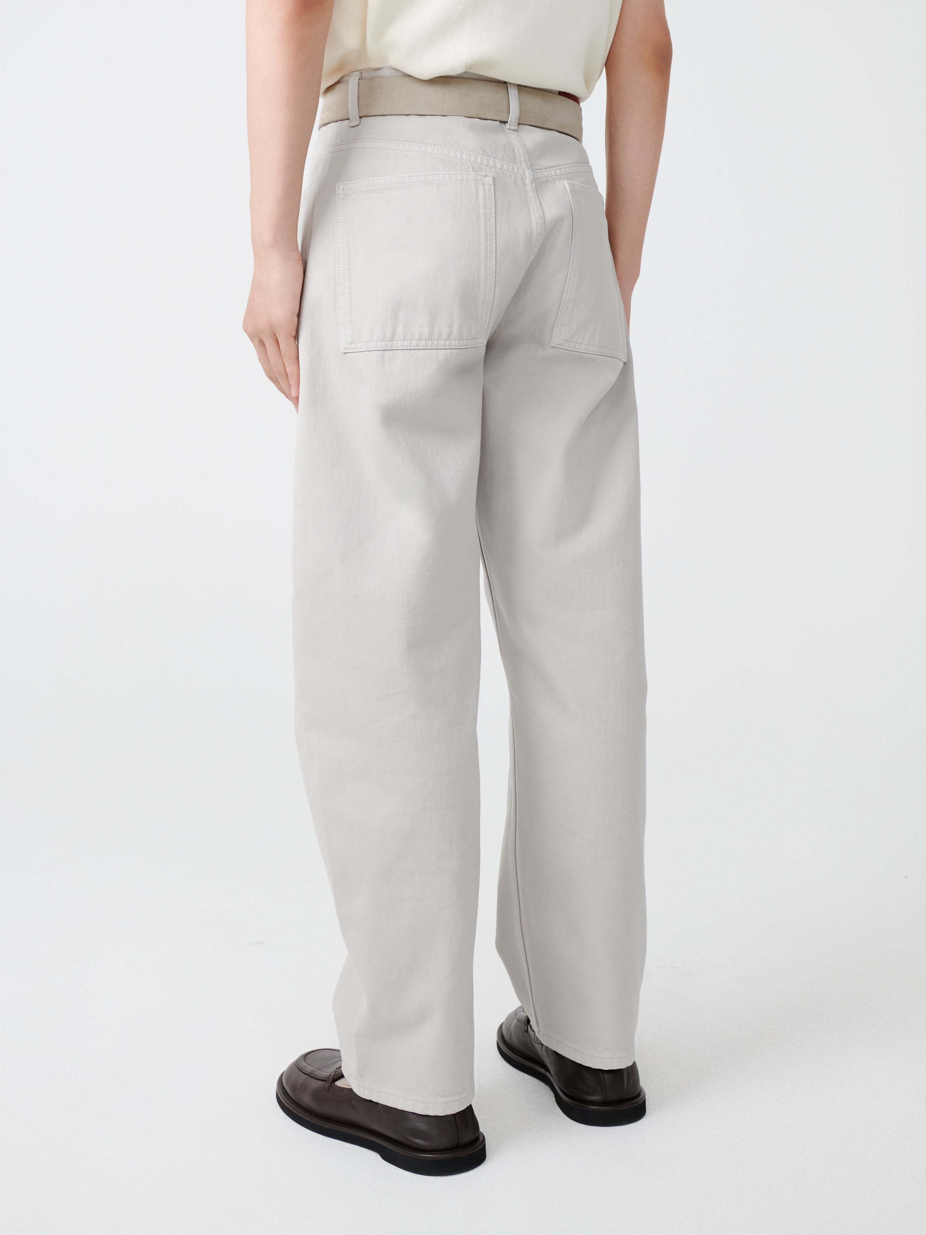 Reed Denim Pant in Bone Grey
