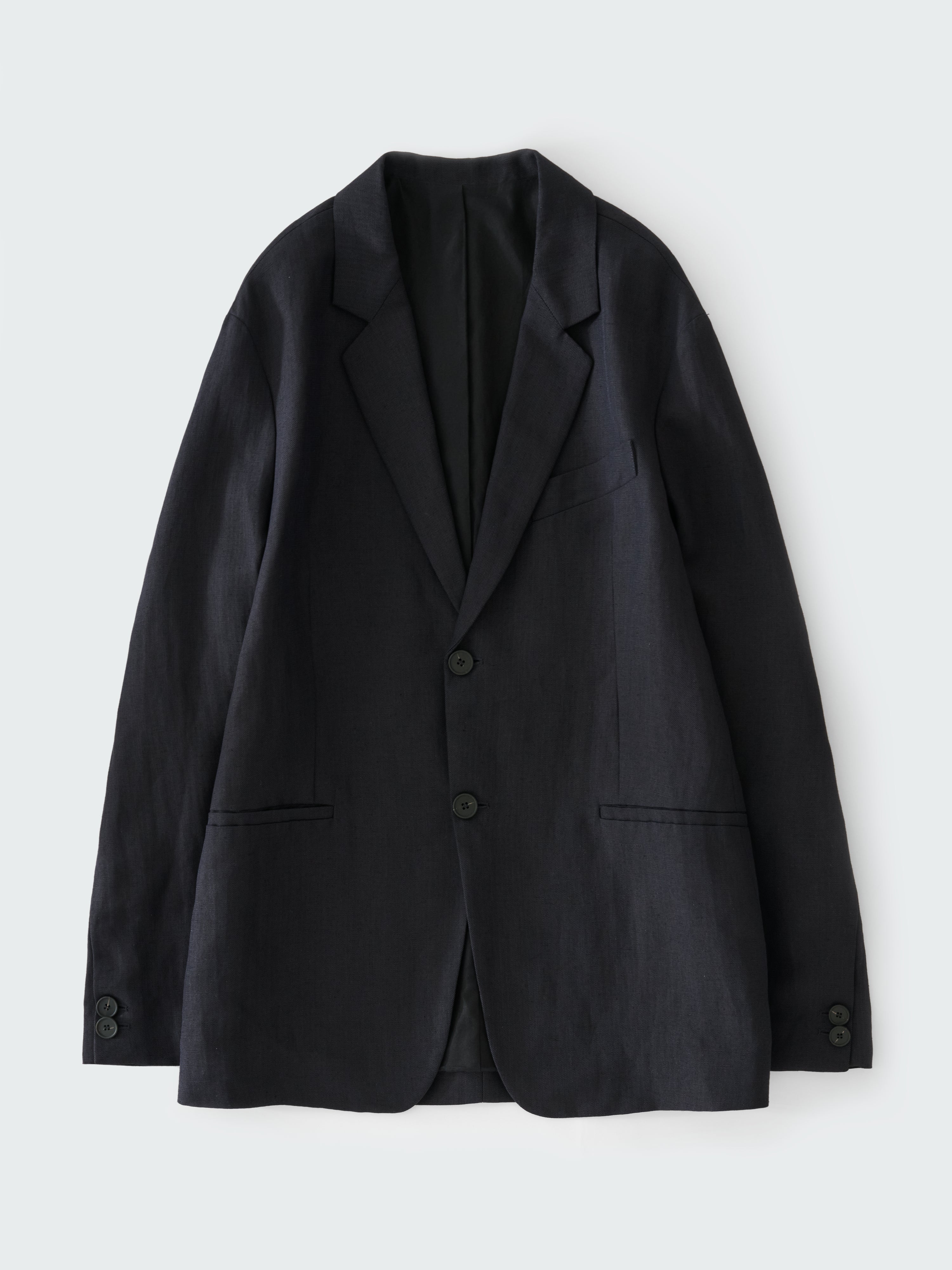 Roversi Linen Jacket in Darkest Navy