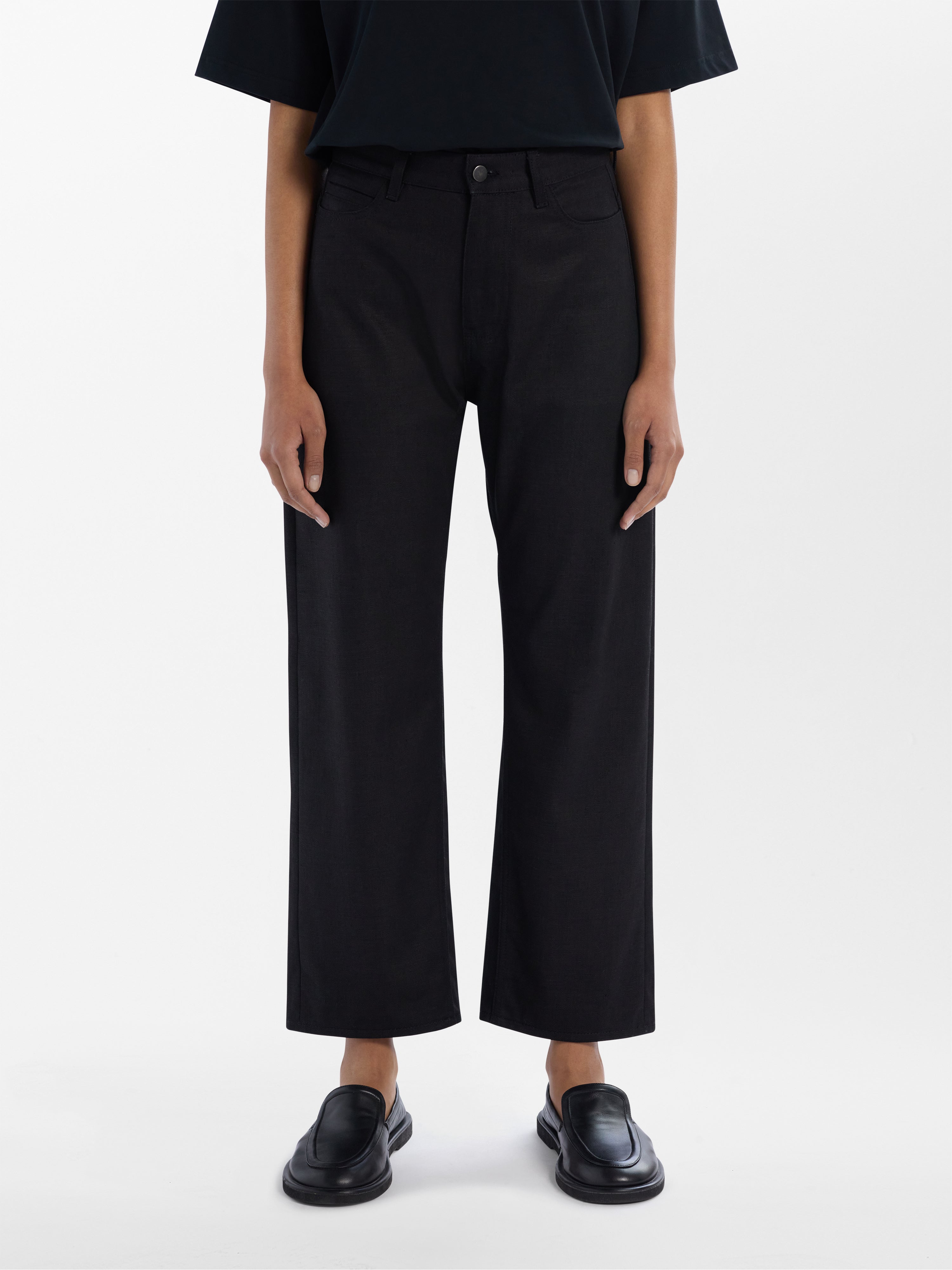 Ruthe Denim Pant in Black