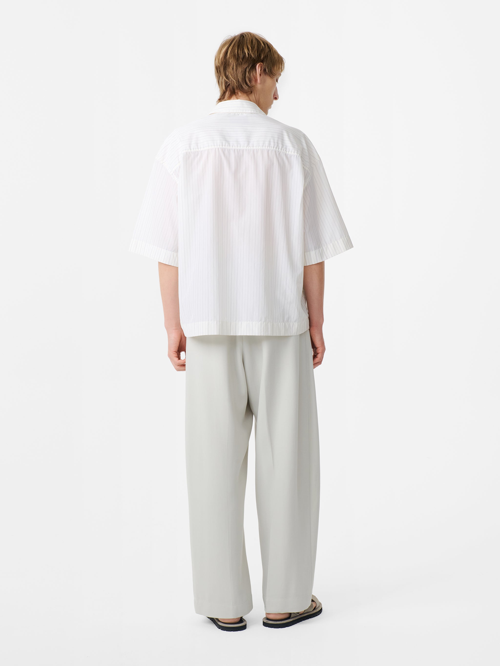 Sanko Shirt in Parchment Stripe