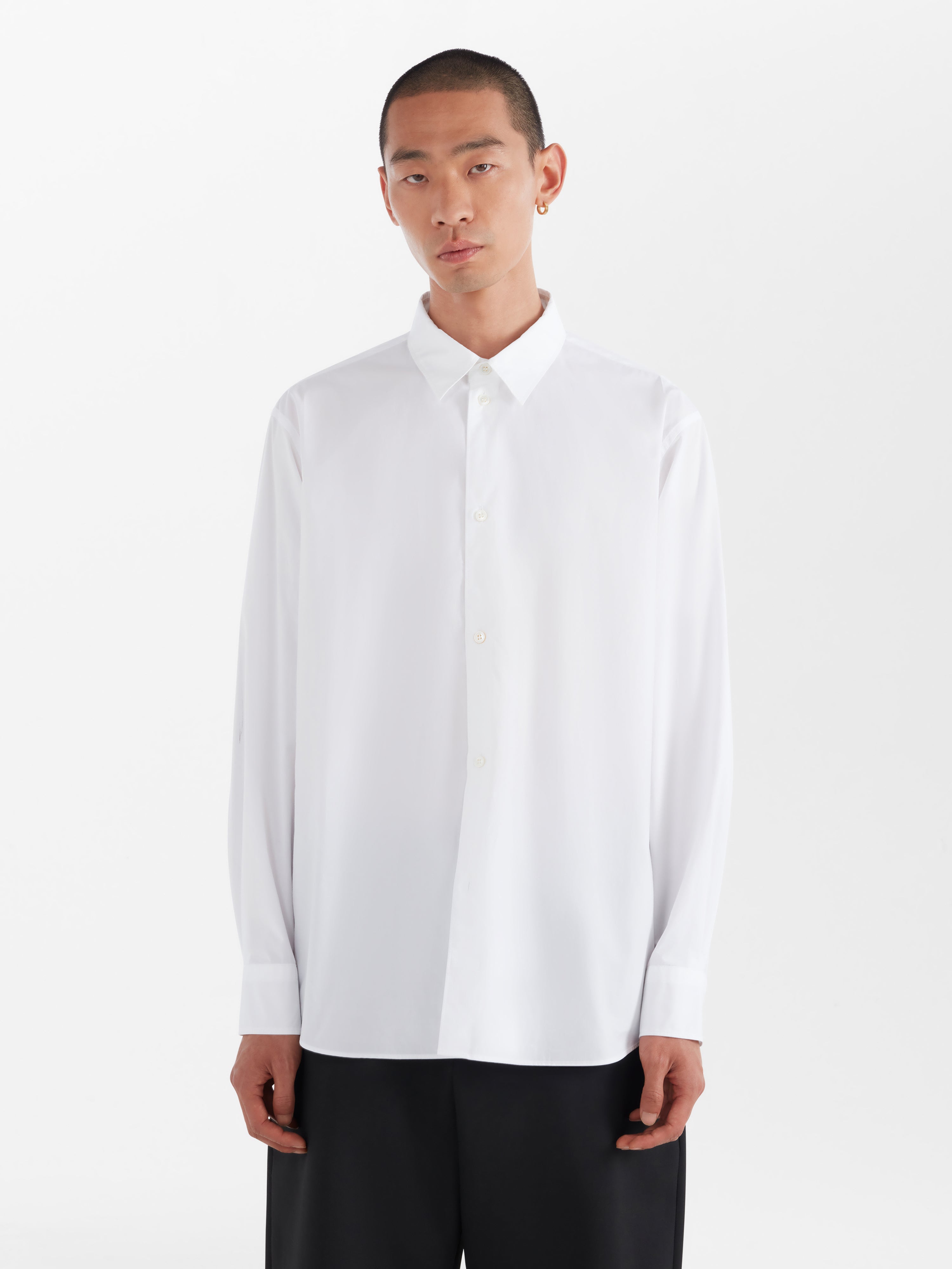 Santo Cotton Shirt in Optic White