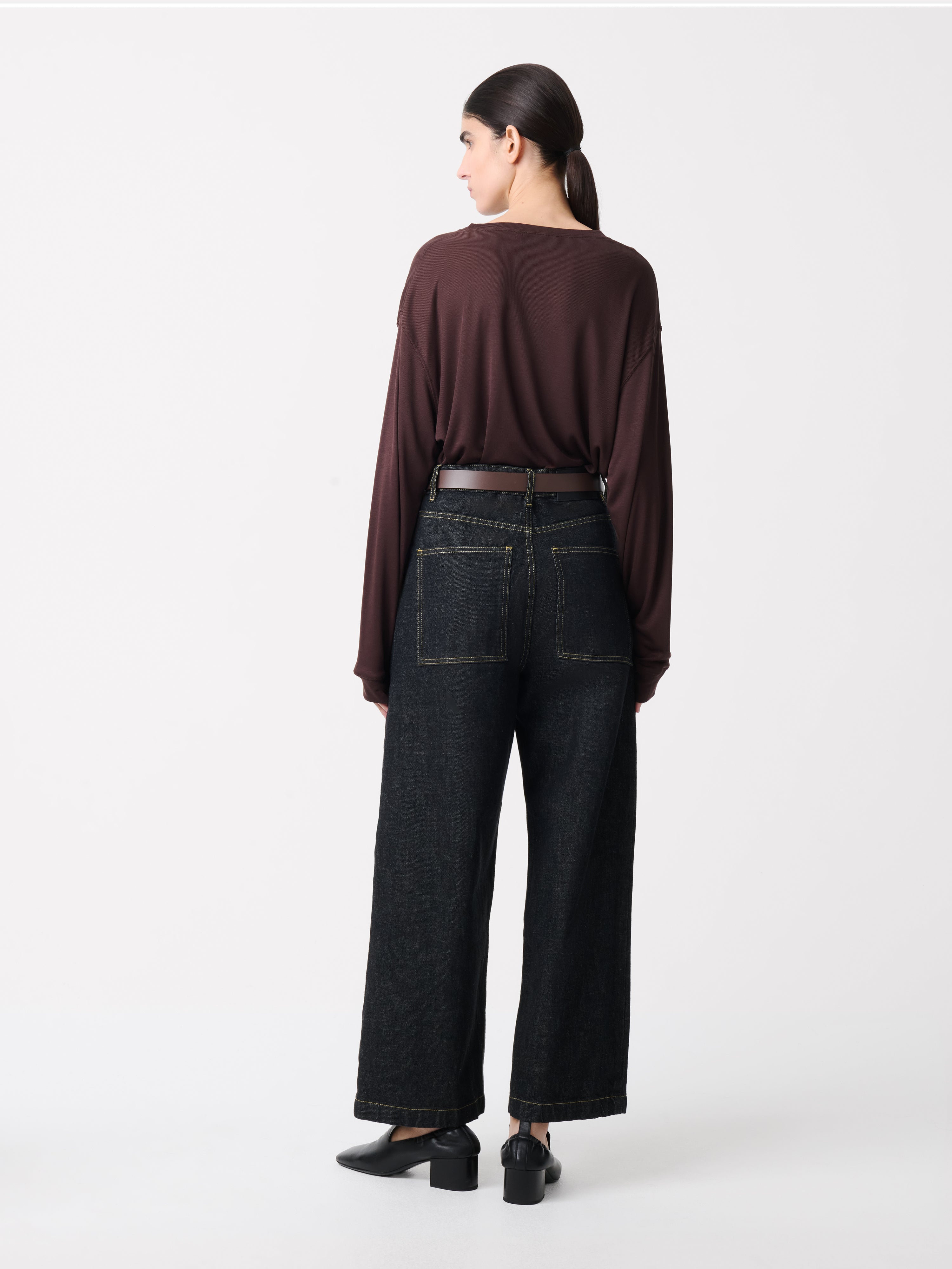Simmons Lyocell T-shirt in Chocolate Brown