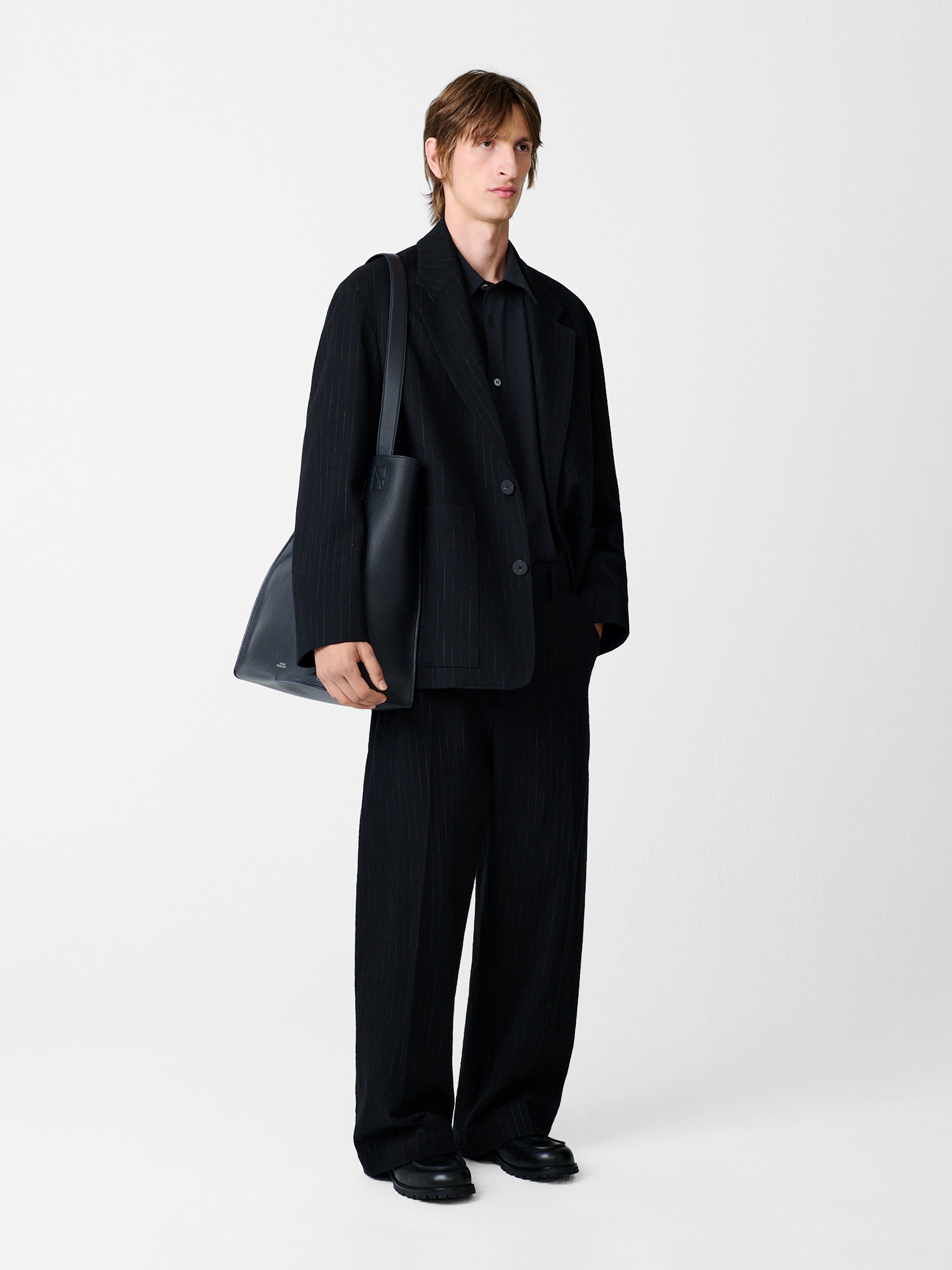 Vital Stripe Pant in Black