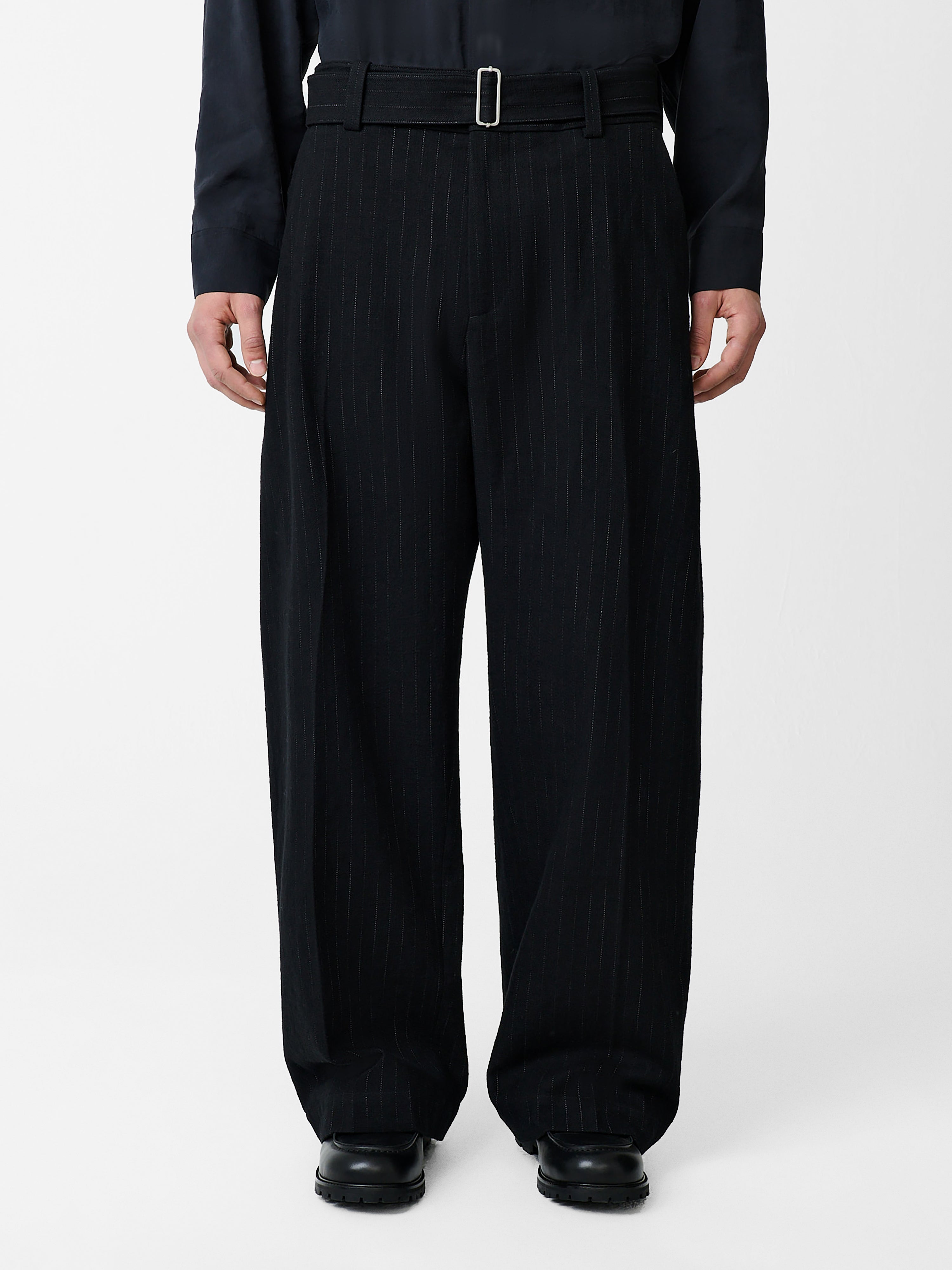 Vital Stripe Pant in Black
