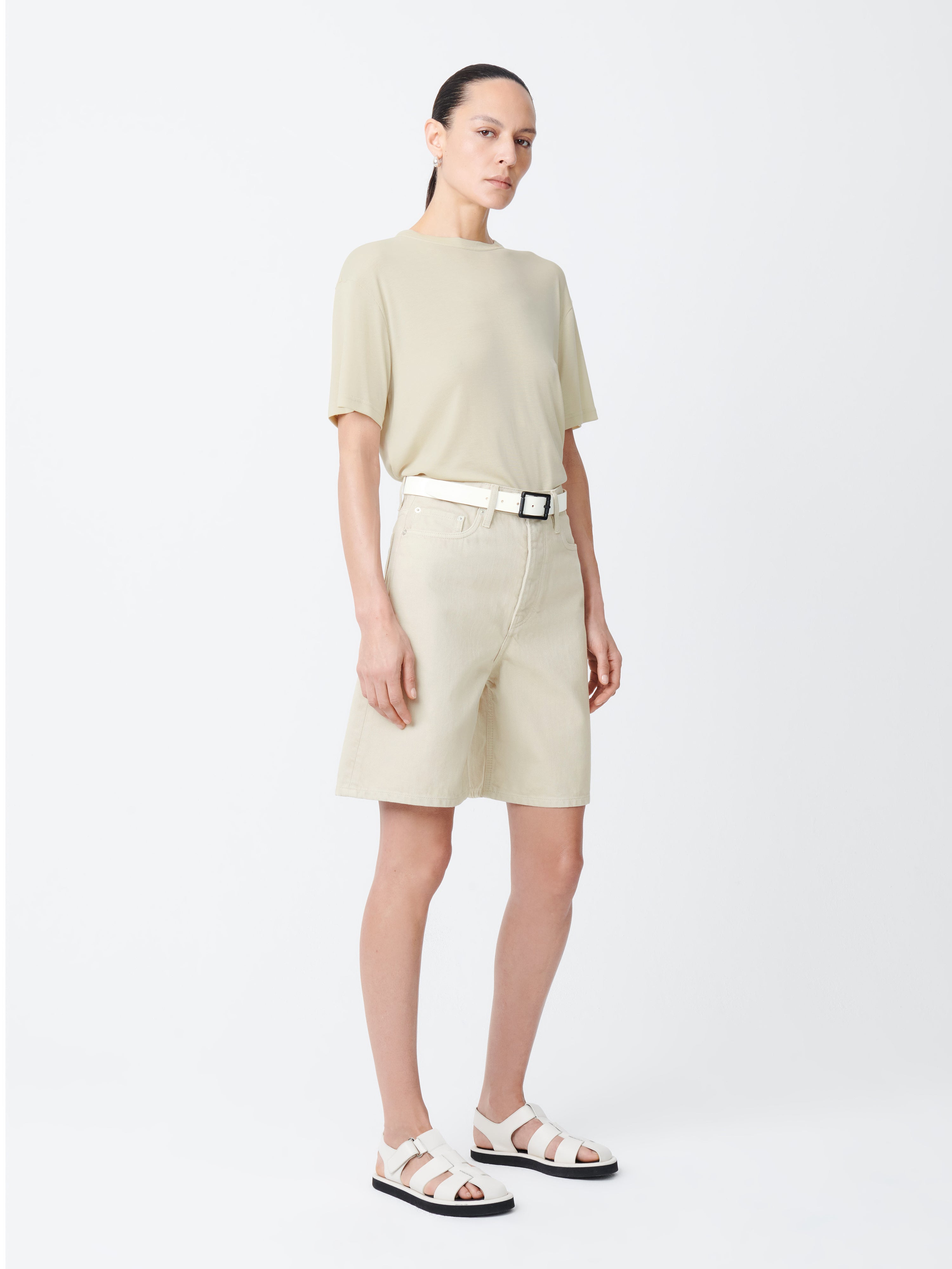 Bode Denim Short in Dove