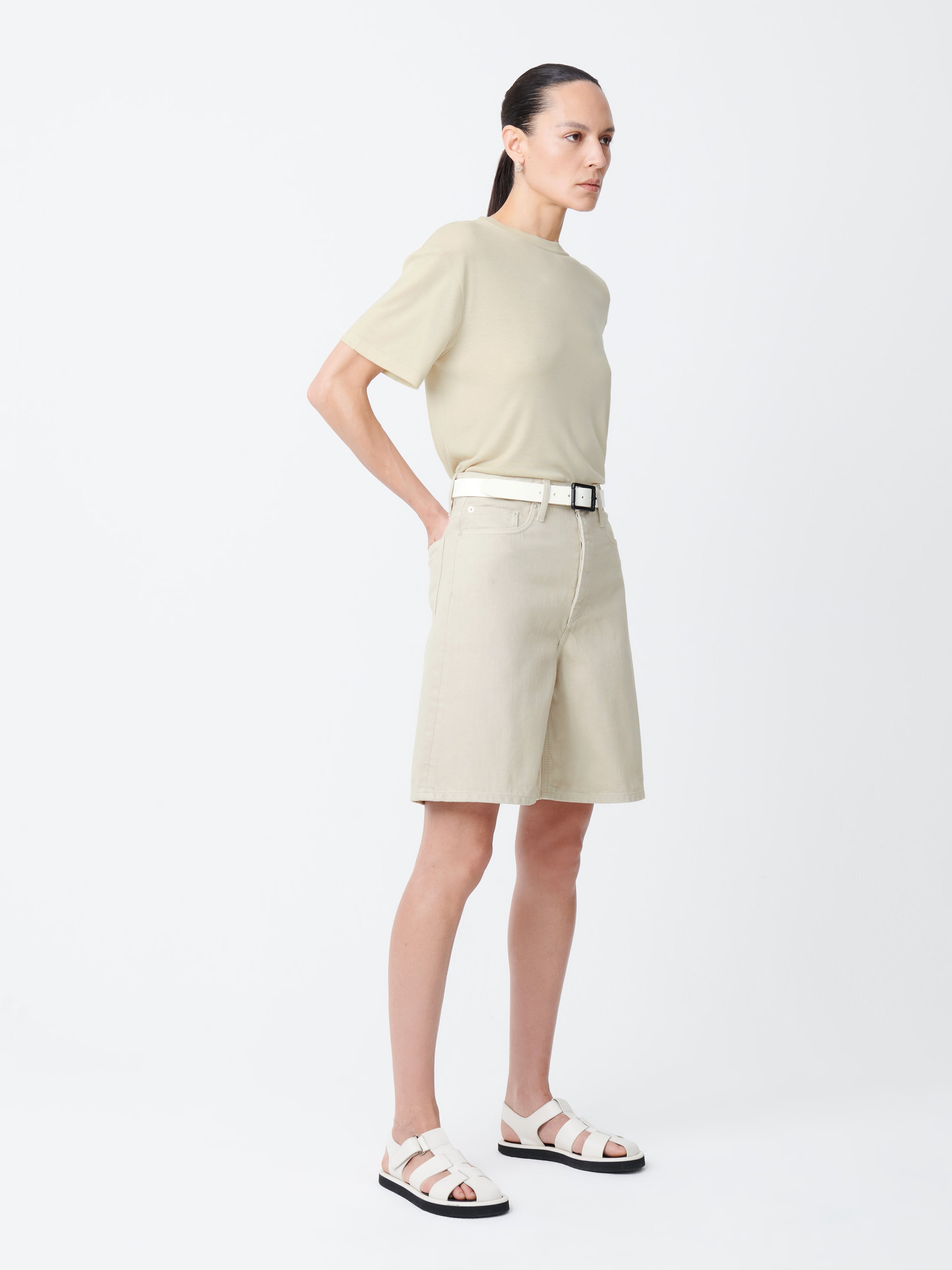 Bode Denim Short in Dove