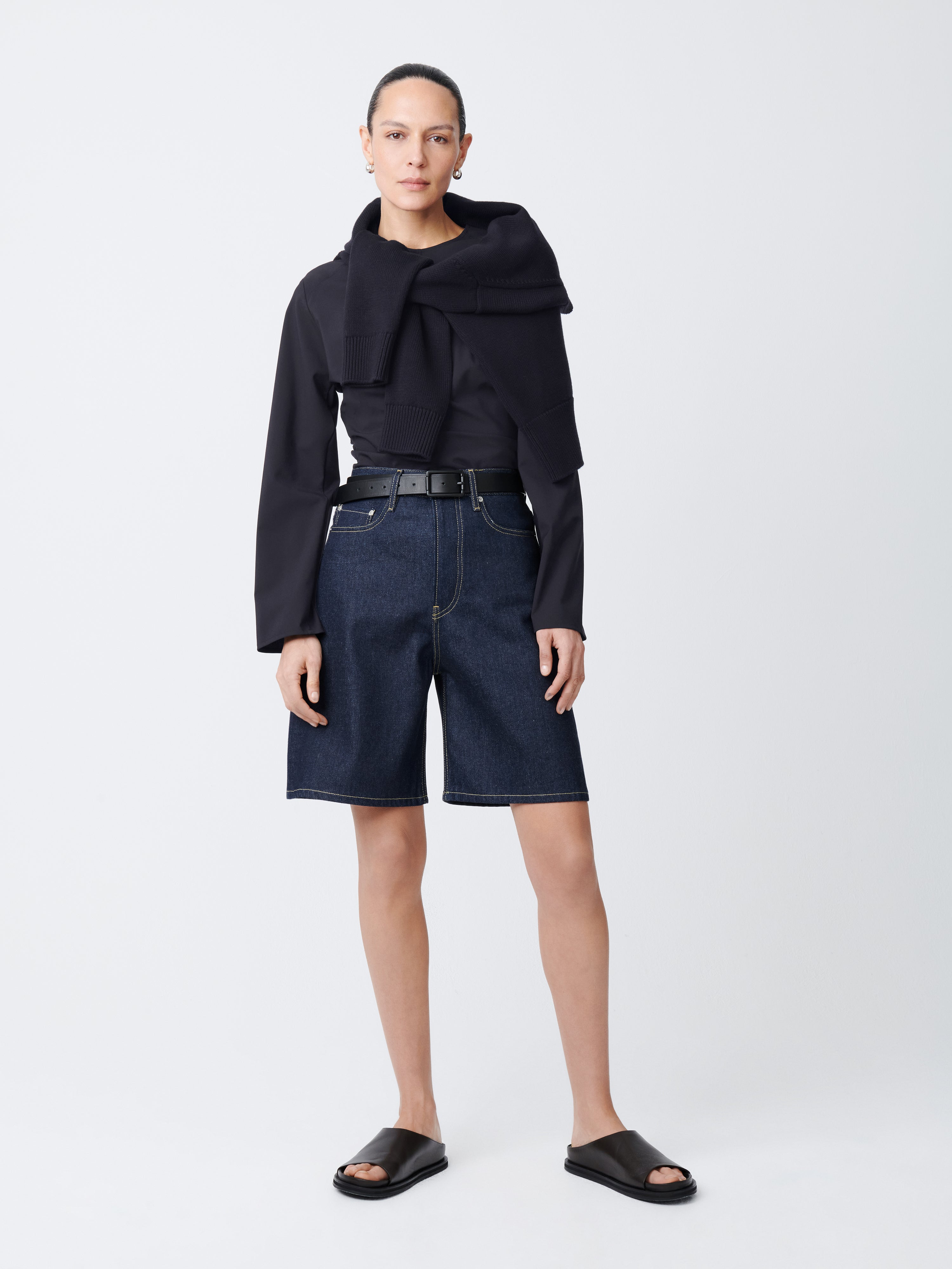 Bode Denim Short in Raw Indigo