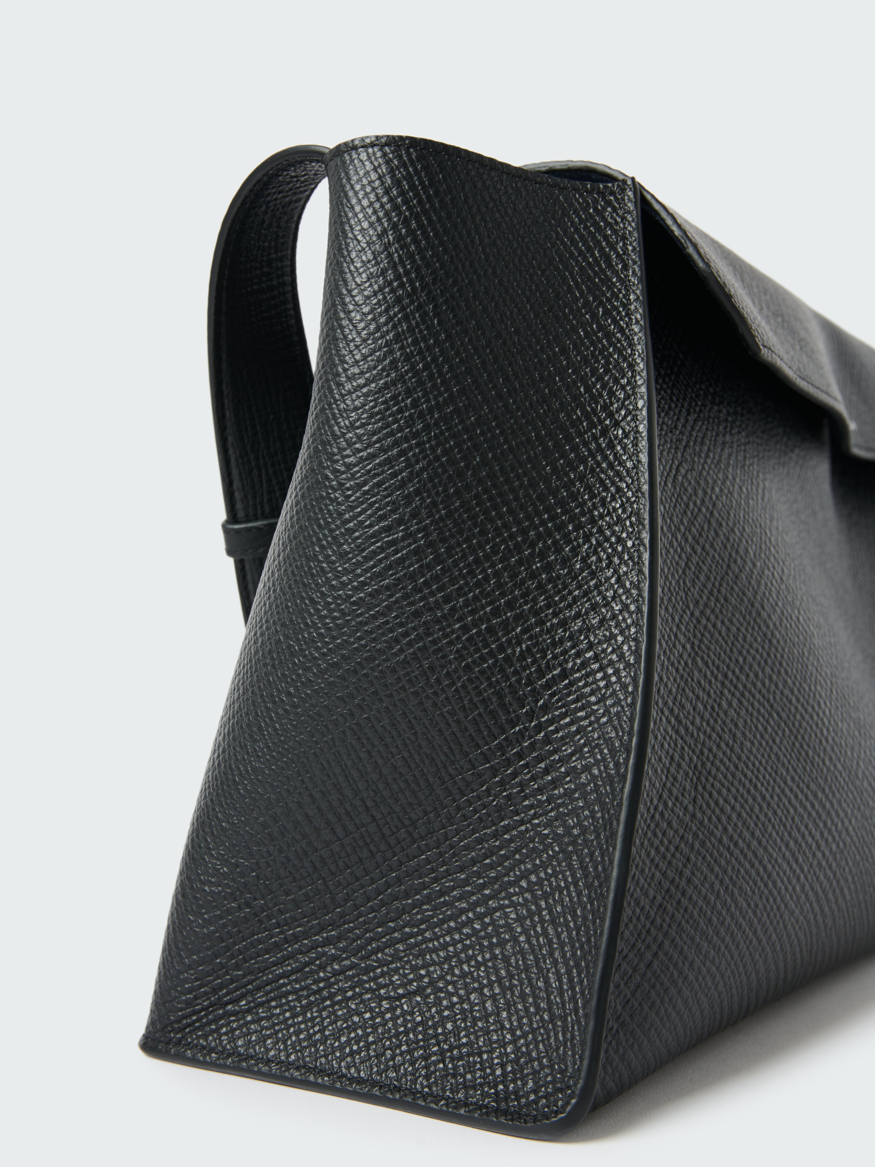 Shiboru Leather Bag in Black